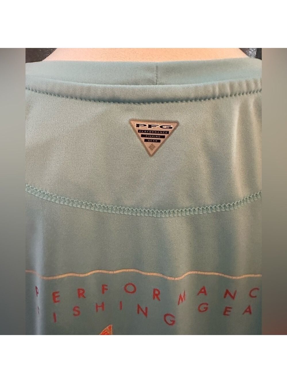 COLUMBIA Men’s PFG Omni-Wick Long Sleeve Shirt 2x Sun Protection Aqua - Picture 5 of 6